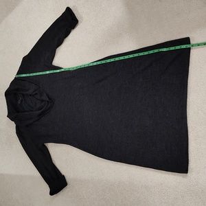 Dark charcoal grey sweater dress